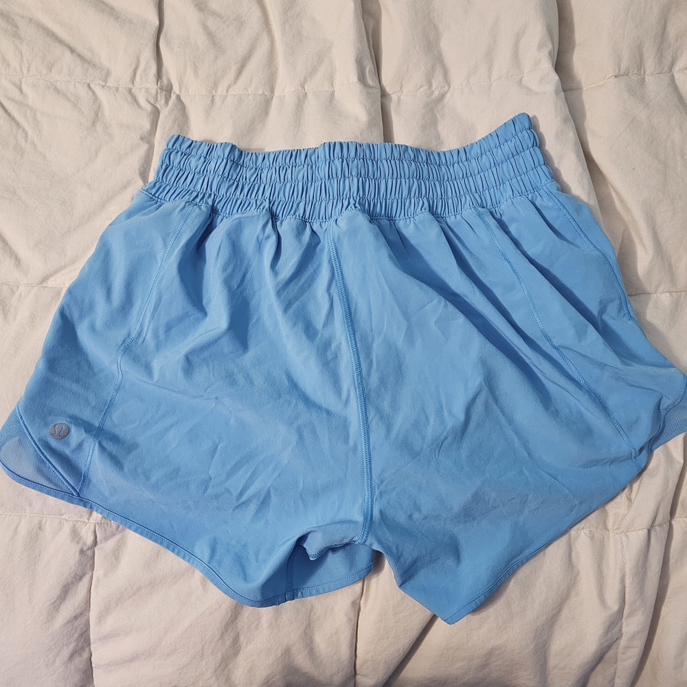 lululemon athletica Light Blue Athletic Shorts 4"